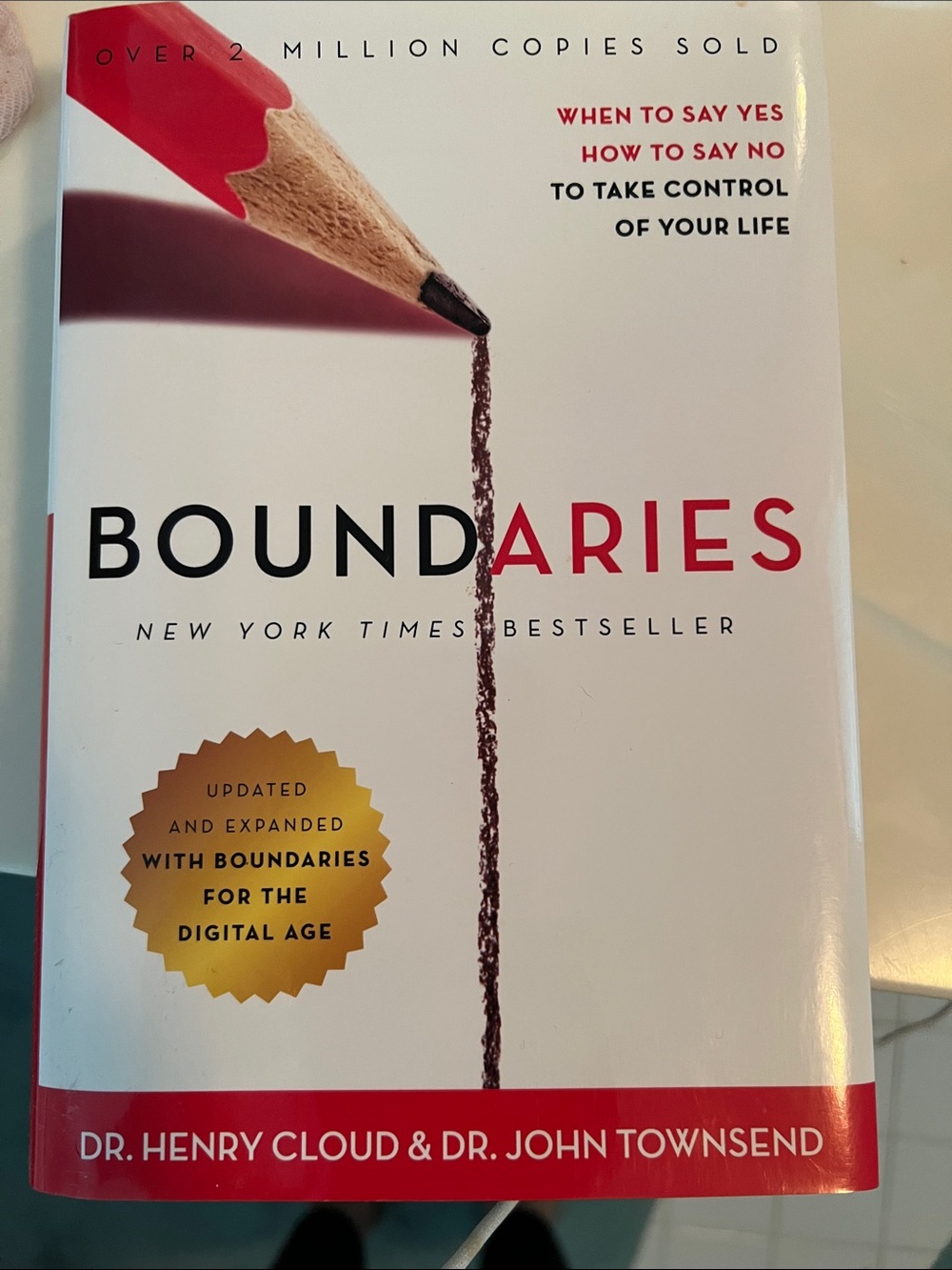 Boundaries by Dr. Henry Cloud & Dr. John Townsend - White & Red Hardcover